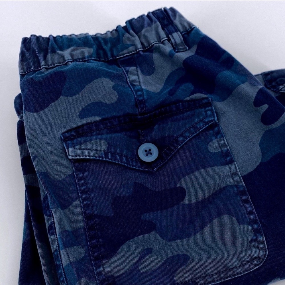 Sundance Womens Blue Camouflage Cargo Jogger Pants Size 4‎ Cotton Stretch